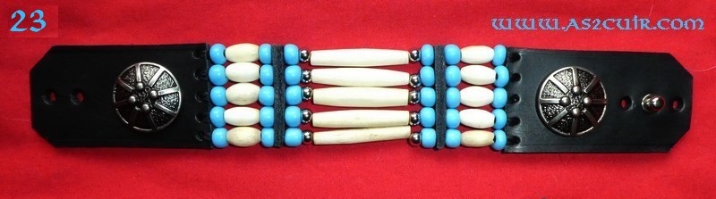 Bracelets mi os mi cuir Ref AAB203