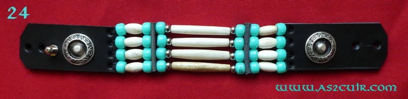 Bracelets mi os mi cuir Ref AAB214