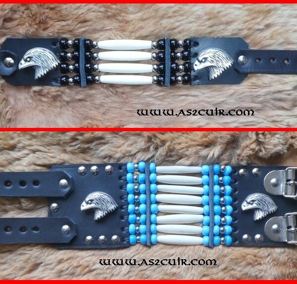 Bracelets mi os mi cuir et attache boucle