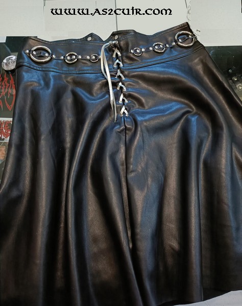 Custom jupe cuir Ref ASJ206