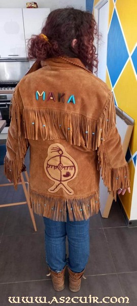 Customisation Veste à franges Ref AAV233 (1) Customisation Veste à franges Ref AAV233