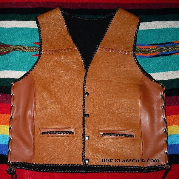 Gilet marron tressé Ref VGG0136