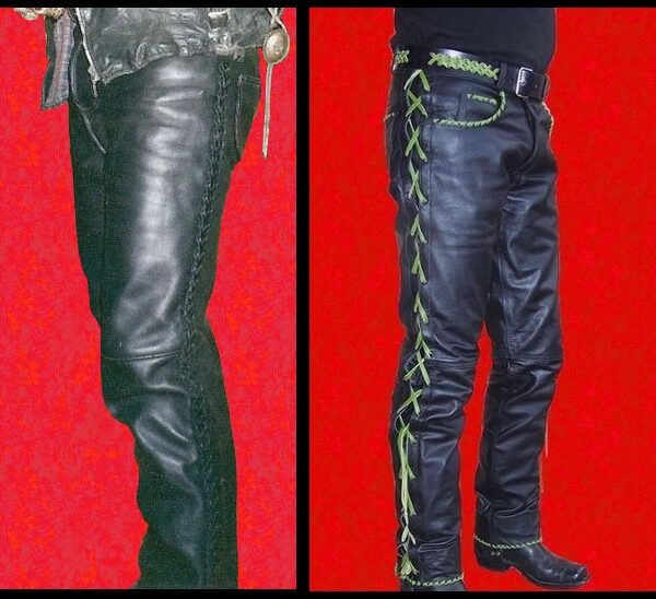 Pantalons cuir tressés / lacés   Ref VPC028