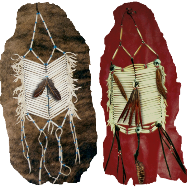 Plastrons Amérindiens en os et perles